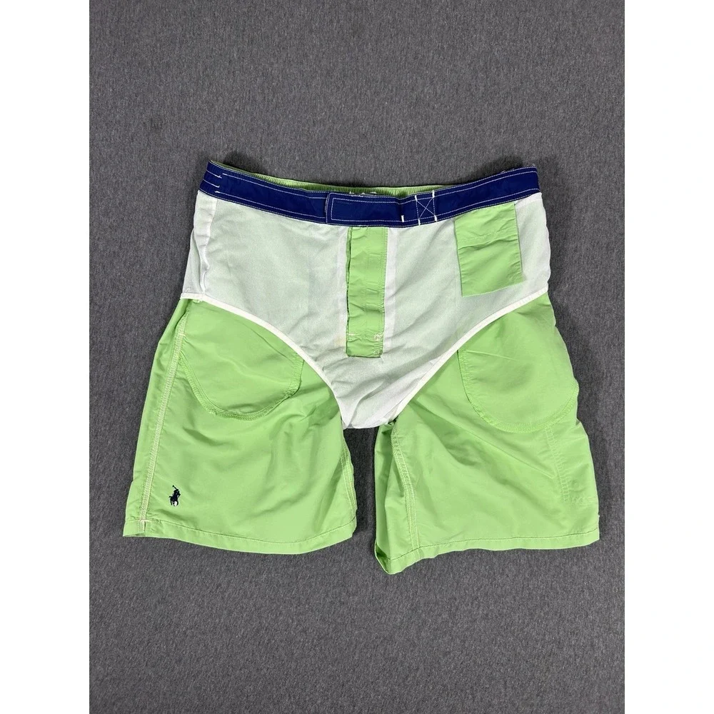 Polo Ralph Lauren Swim Trunks Men's Green Cargo Pocket Board Shorts L